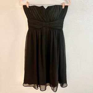 White House | Black Market strapless dress in black, size Small